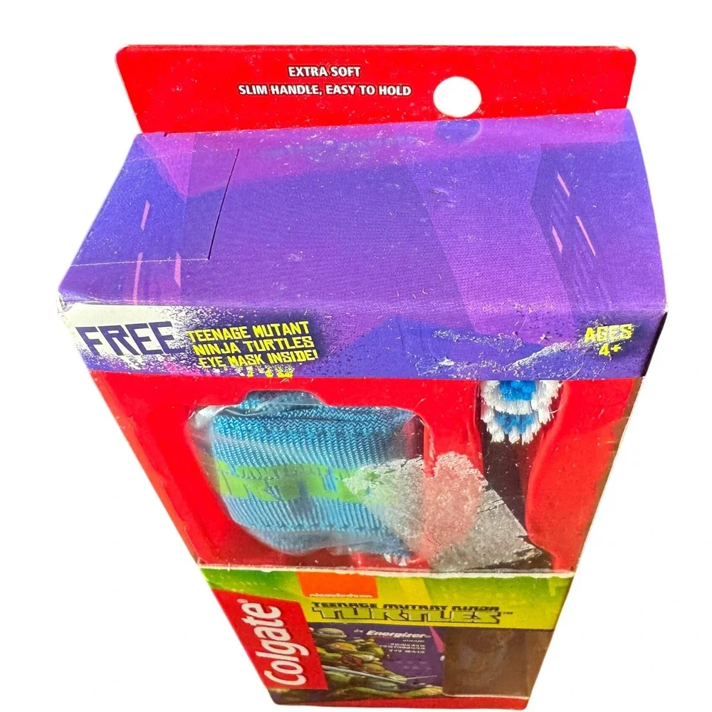Colgate Teenage Mutant Ninja Turtles‎ Kids Electric Toothbrush & Eye Mask NEW